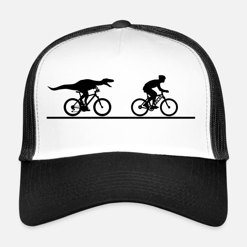 E Biker contre Velociraptor Casquette trucker