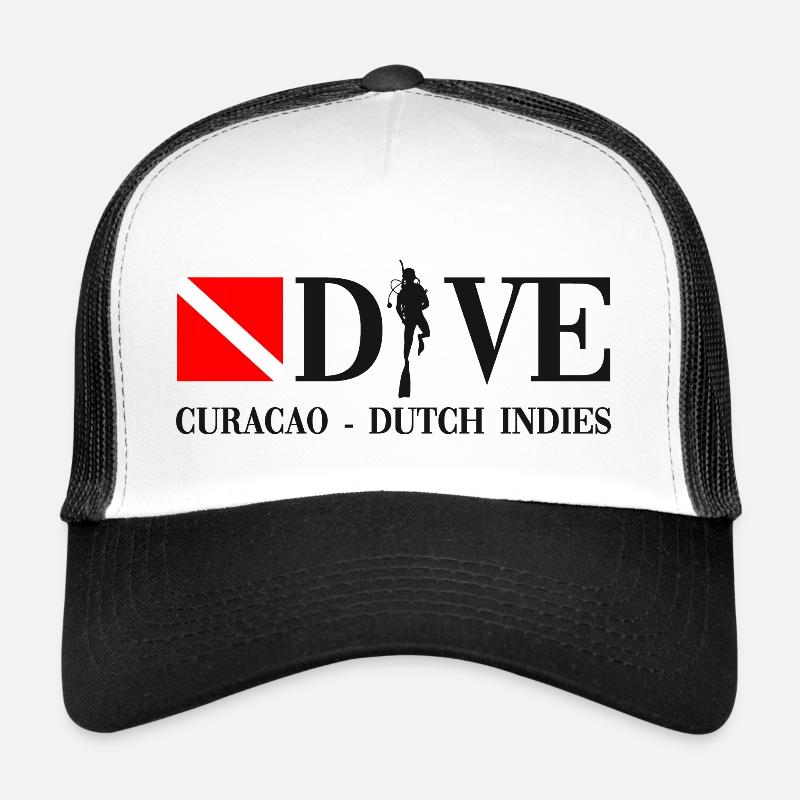 Plongée - Curaçao - Plongeurs - Plongée - Indes néerlandaises Casquette trucker 