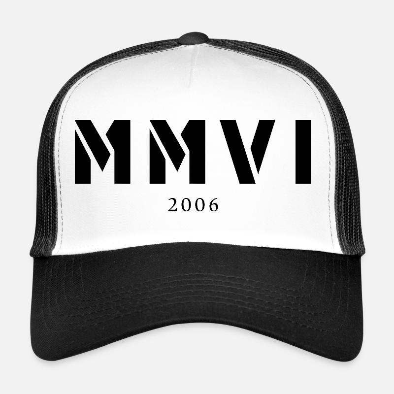 Römische Zahl Geburtsjahr Made in 2006 - Trucker Cap - Weiß/Schwarz