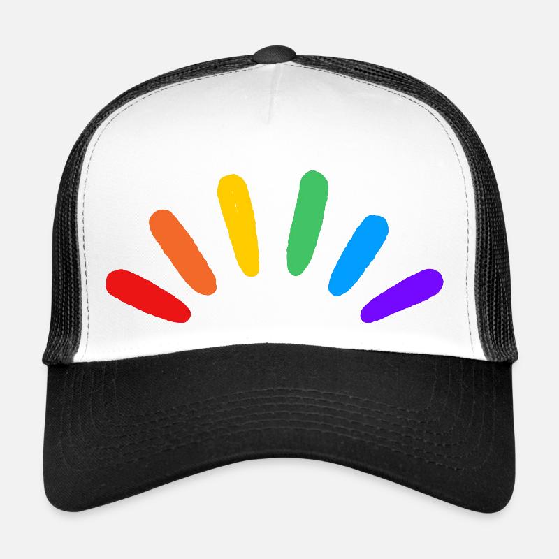 Regenbogen LGBTQIA schwul subtile Pride - Trucker Cap - Weiß/Schwarz