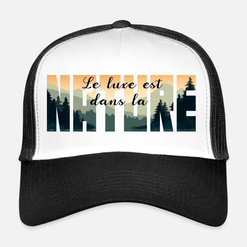 Luxury is in NATURE - Trucker Cap - white/black