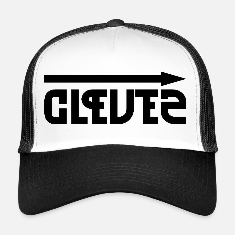 Clever & Stupid – contrasts reflected in a funny way Trucker Cap