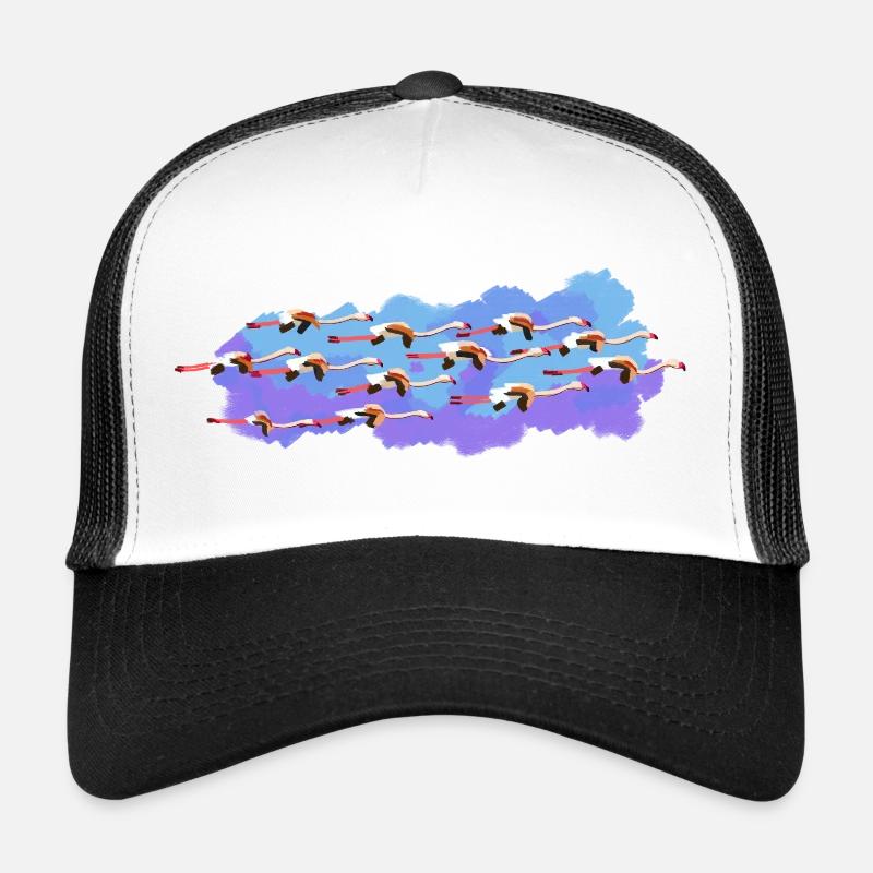 Flamants roses sur la route Casquette trucker 