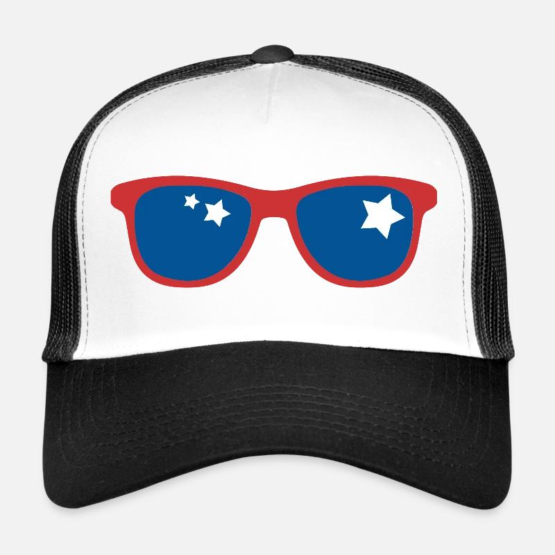 Pop Art Sun Glasses - Trucker Cap - white/black