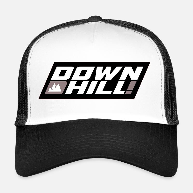 Downhill Mountain Trail Logo Trucker Cap