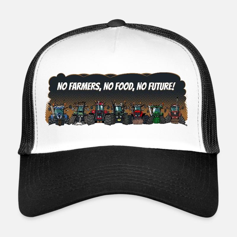 boeren_tshirt_new_landscape_EN - Trucker Cap - Weiß/Schwarz