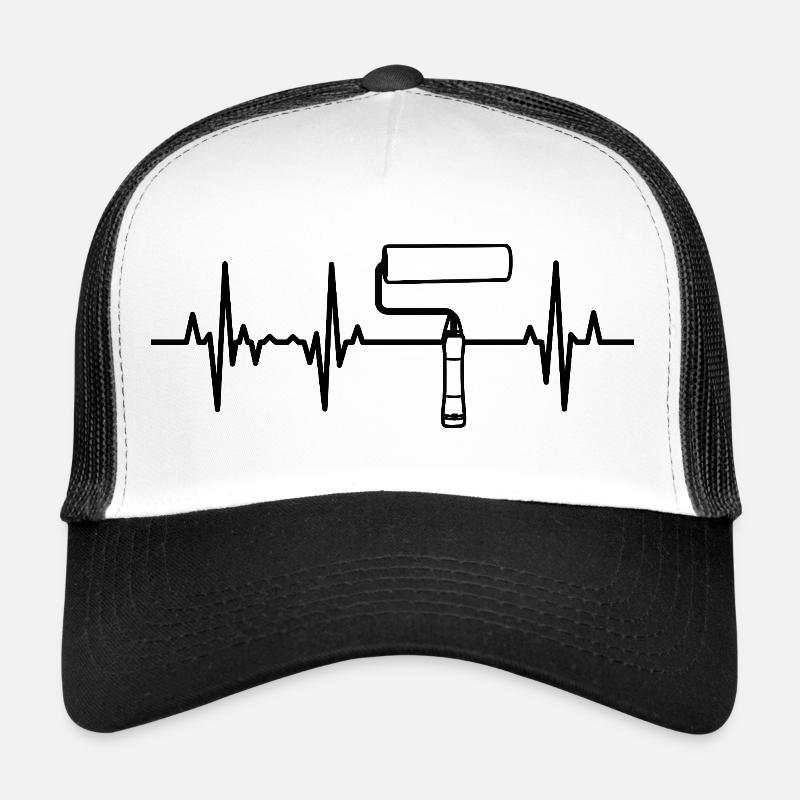 Ligne de cœur à rouleau de couleur Casquette trucker 