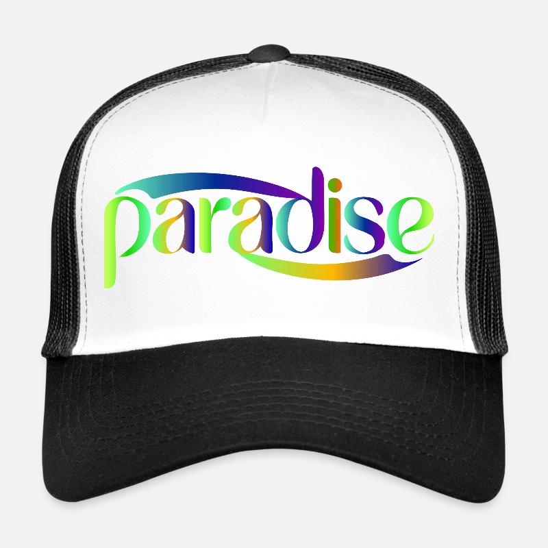 Conception du scénario Paradise Rainbow Casquette trucker 