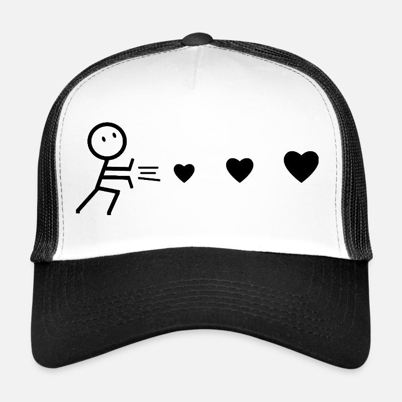 Herzenswerfender Schwarzer Mann Trucker Cap