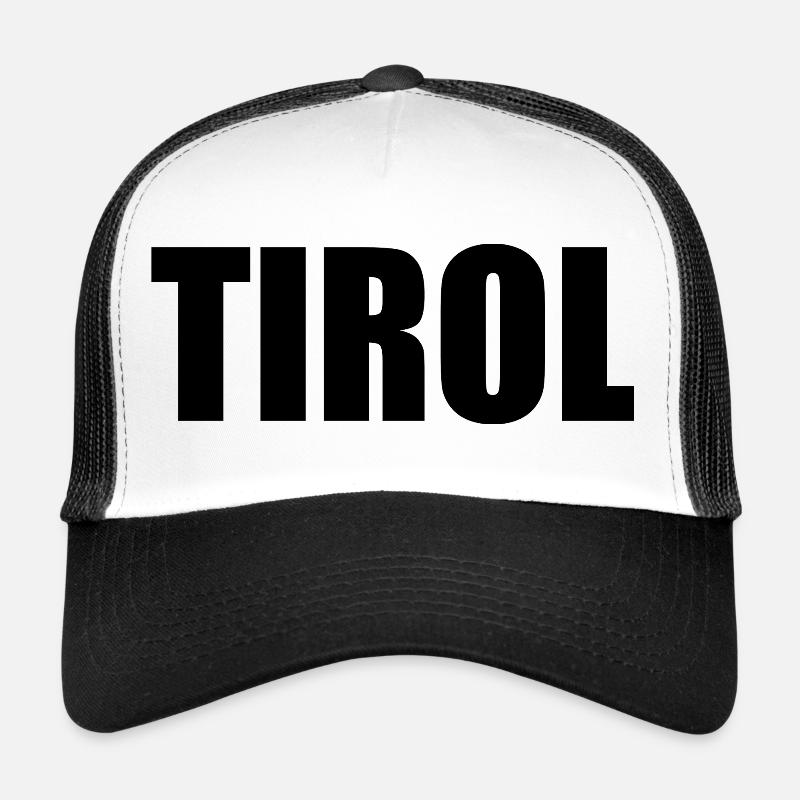 Logo TIROL noir Casquette trucker 