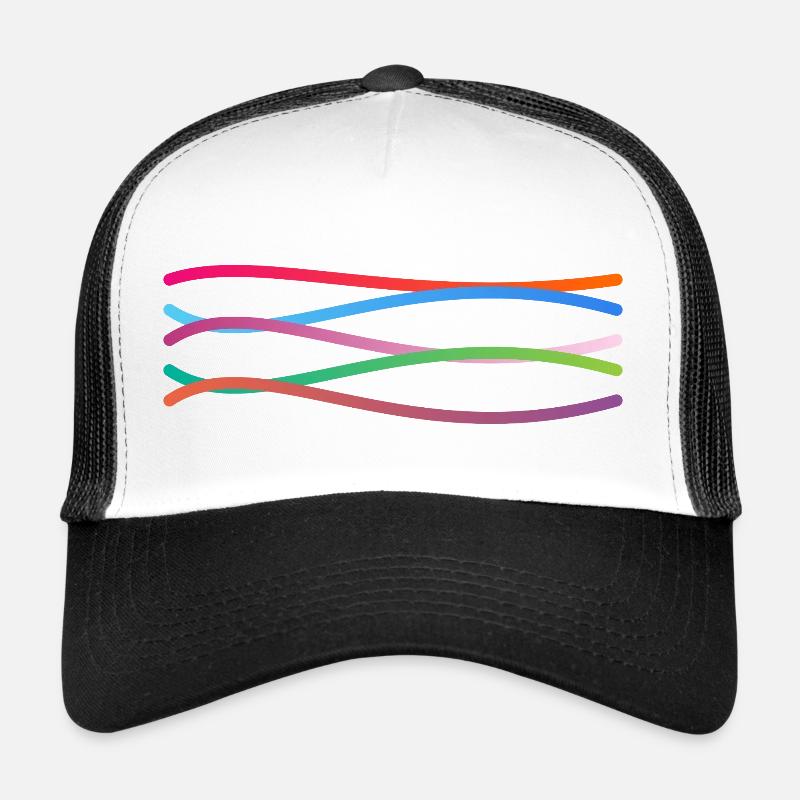 Bunte Wellenbänder  Trucker Cap