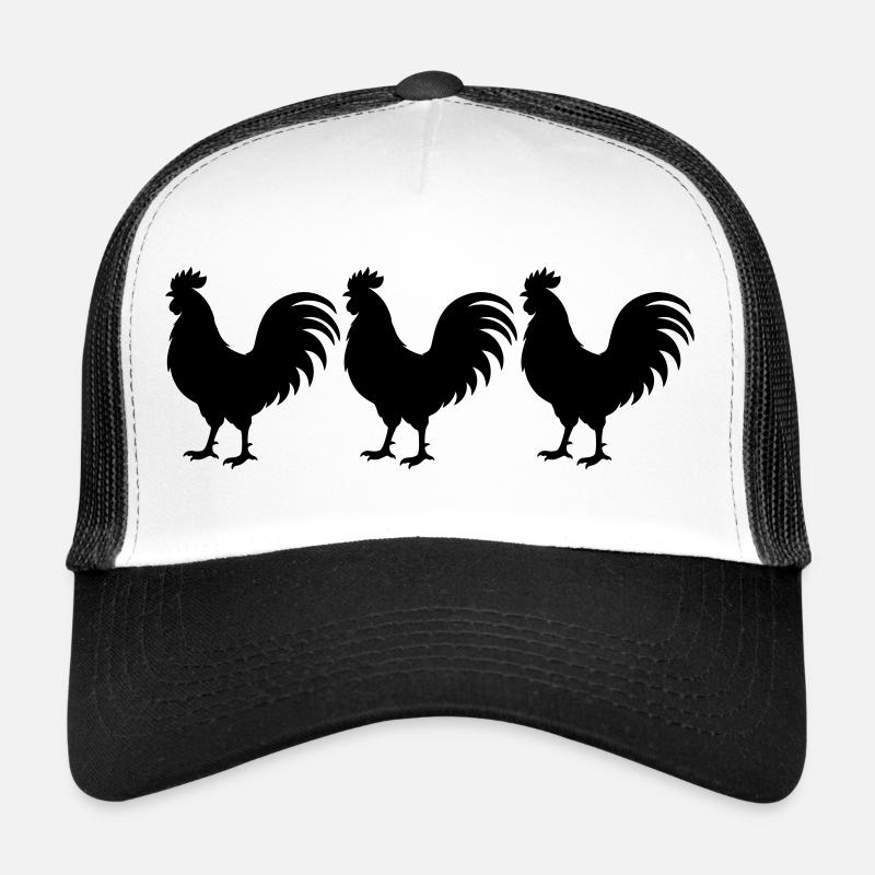 Silhouette du coq Casquette trucker 