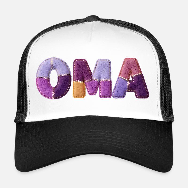 Grand-mère Patchwork Letters : Tendance majeure Casquette trucker 