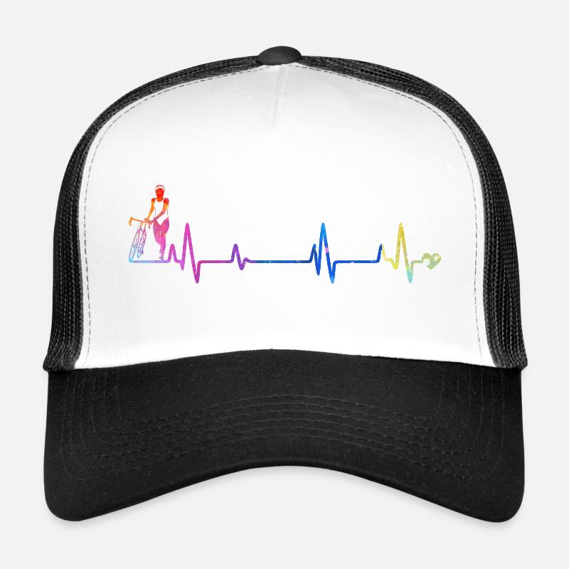 Silhouette Pulse Arc-en-ciel - Casquette trucker - blanc/noir