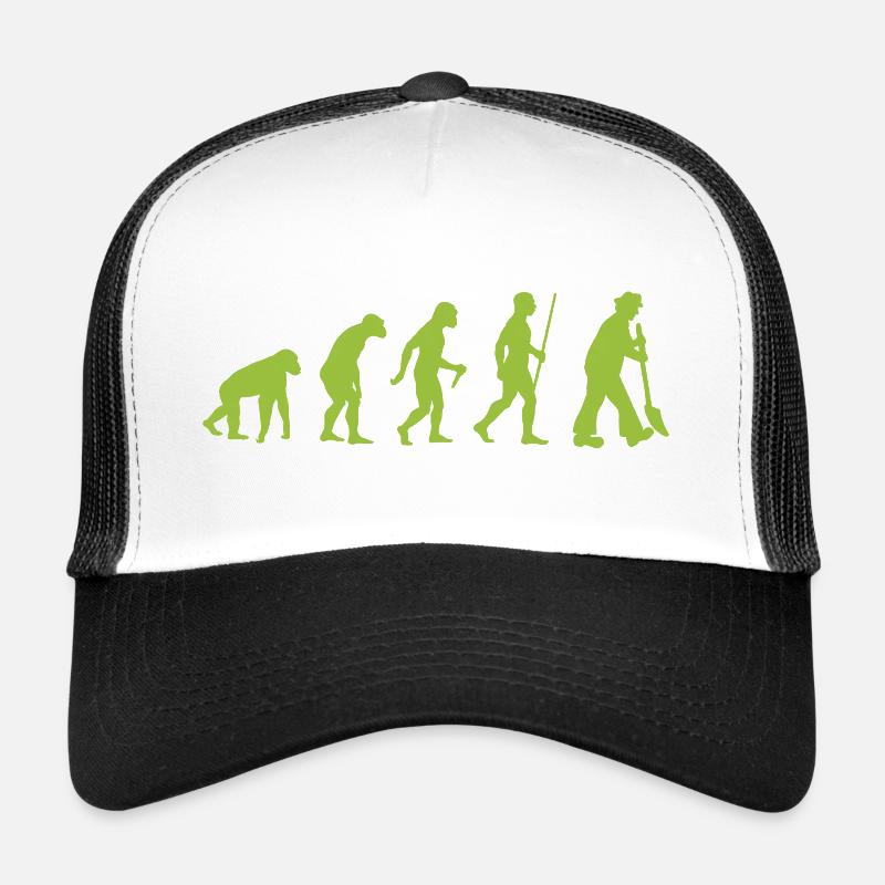 Évolution - de l’homme préhistorique à l’amoureux des jardins Casquette trucker 