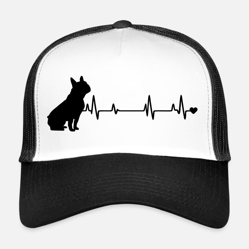 Chien - Casquette trucker  - blanc/noir