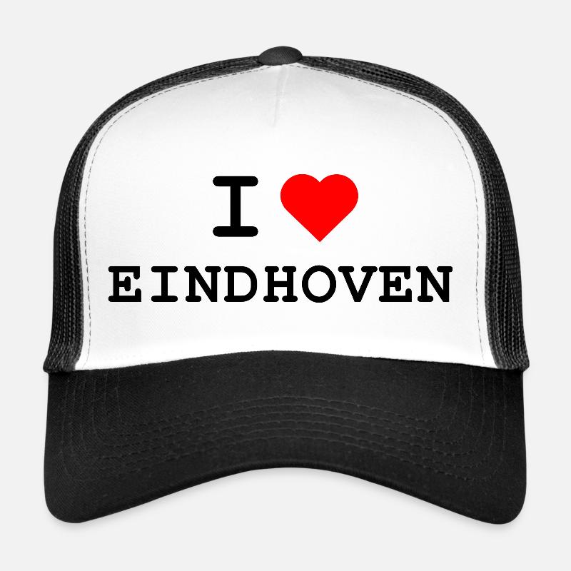 Ich liebe Eindhoven - I love Eindhoven - Trucker Cap - white/black