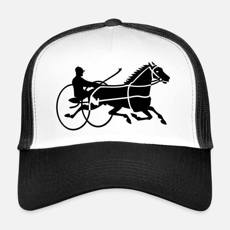 trotteur / trotter (19JH, 1c) - Casquette trucker  - blanc/noir