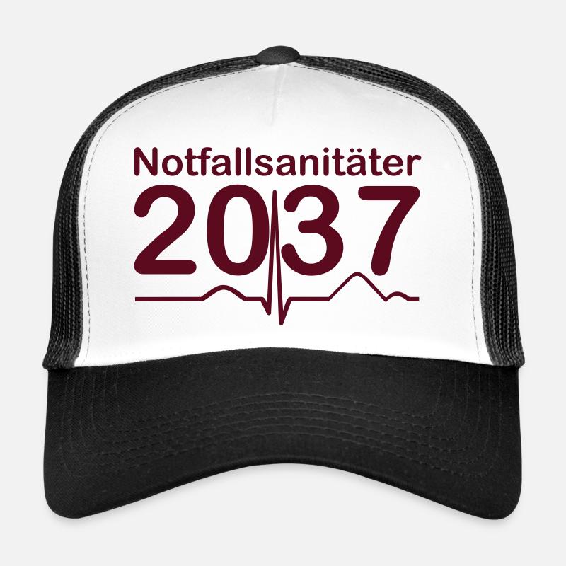 Notfallsanitäter 2037 - Trucker Cap - Weiß/Schwarz