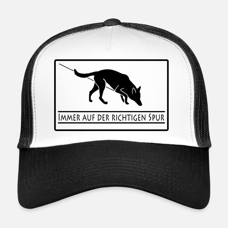 Fährtenhund - Trucker Cap - Weiß/Schwarz