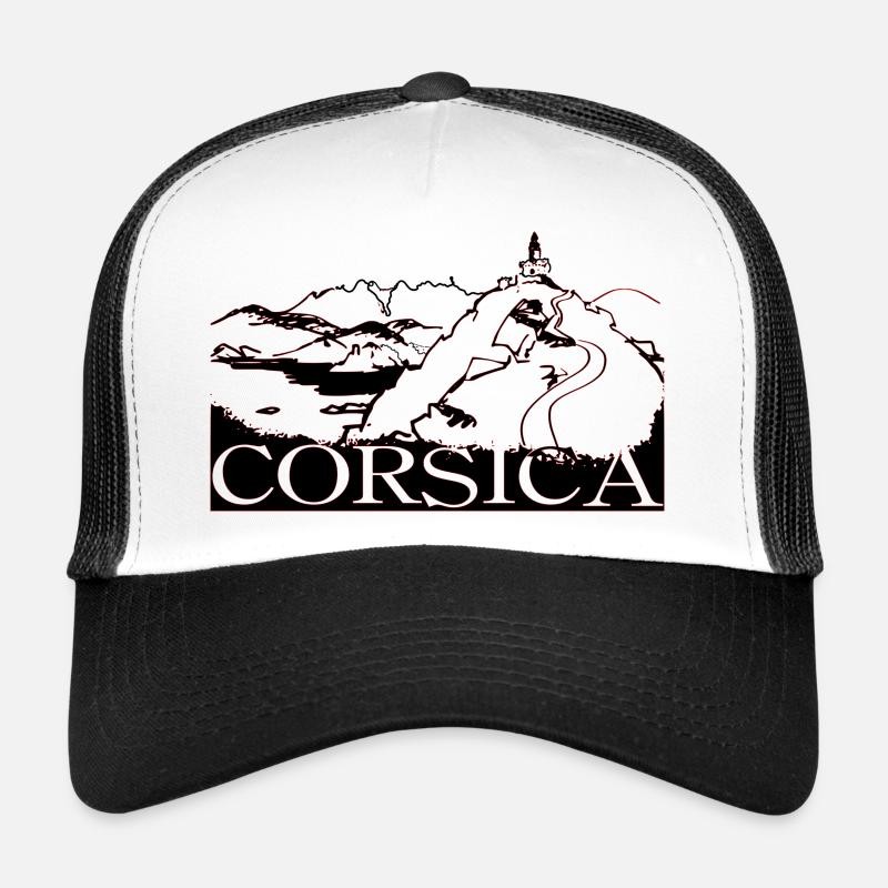 Korsika - Trucker Cap - Weiß/Schwarz