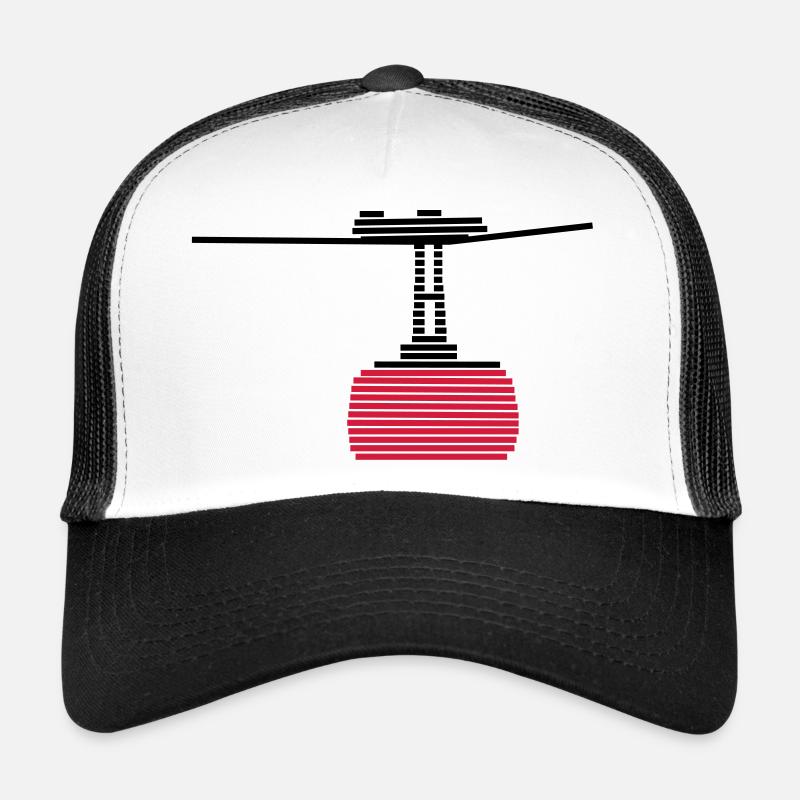 Seilbahn 2 - Trucker Cap - Weiß/Schwarz
