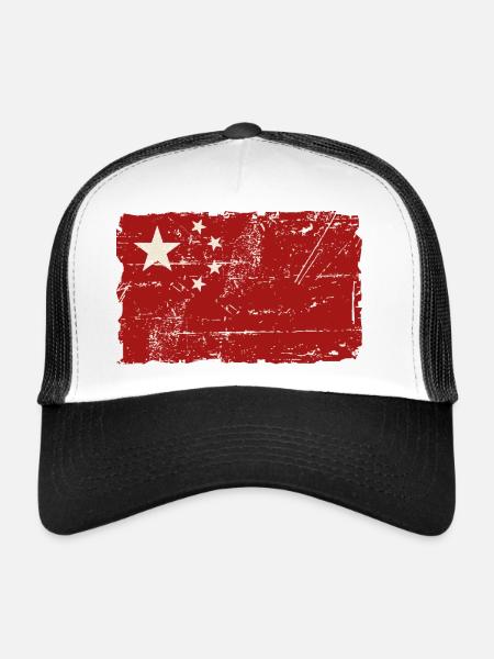 China Vintage Flag - Casquette trucker  - blanc/noir - Devant