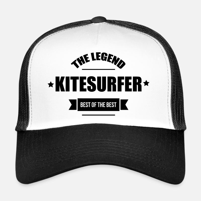 Kiteboarding / Kitesurfing / Kitesurf / - Casquette trucker  - blanc/noir