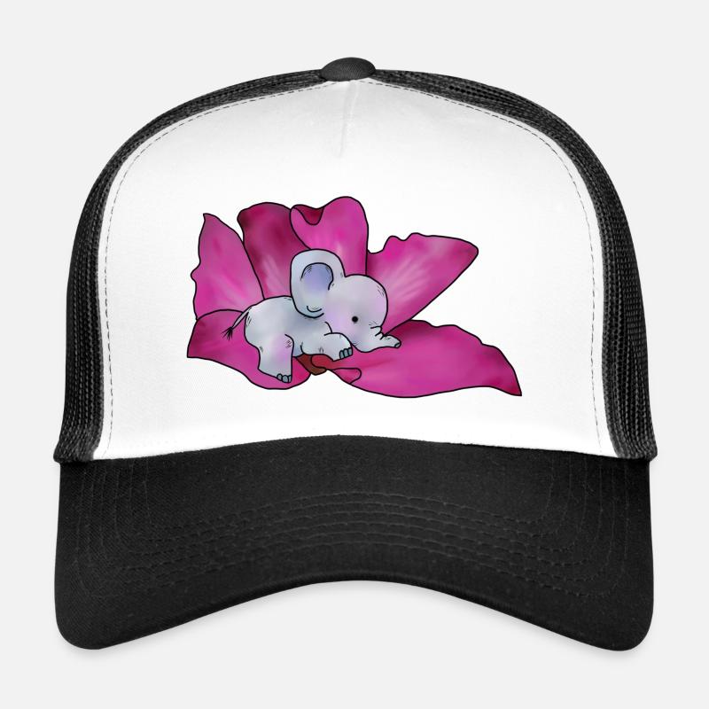 Elefant in Bluete Trucker Cap