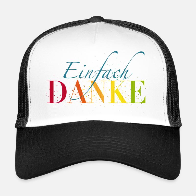 Einfach Dankeschön sagen - Trucker Cap - Weiß/Schwarz