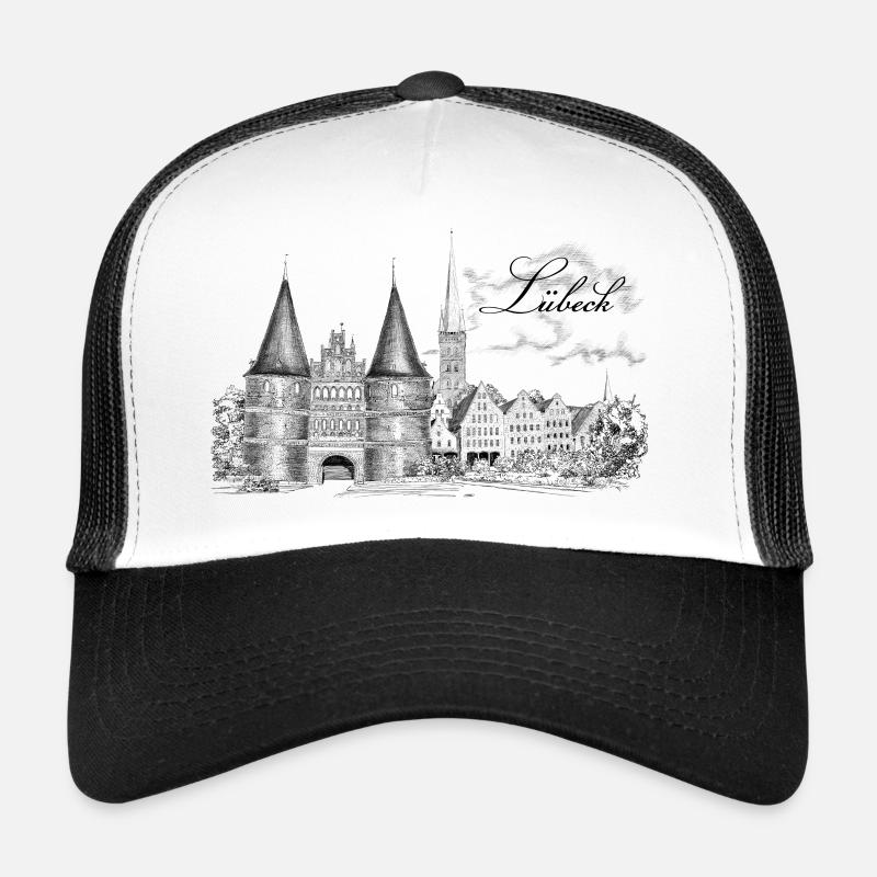 Lübeck - Trucker Cap - Weiß/Schwarz