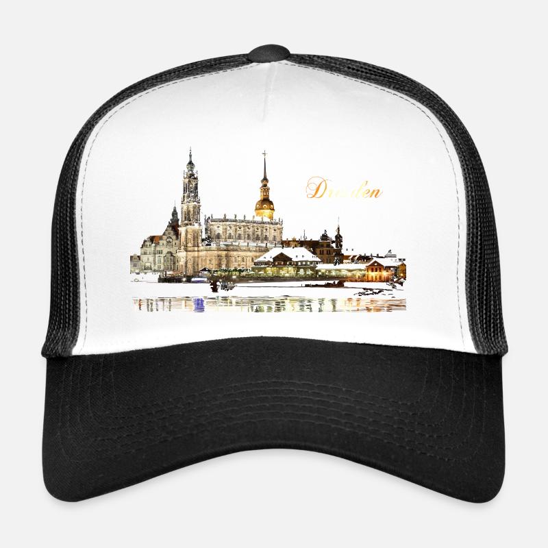 Dresden - Trucker Cap - Weiß/Schwarz
