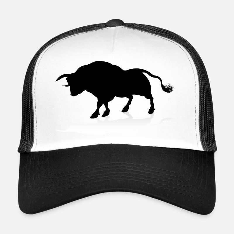 boeuf - Casquette trucker  - blanc/noir