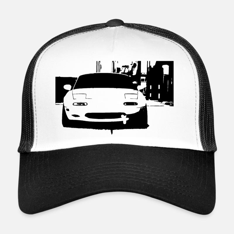 MIATA MK1 EUNOS - Casquette trucker  - blanc/noir