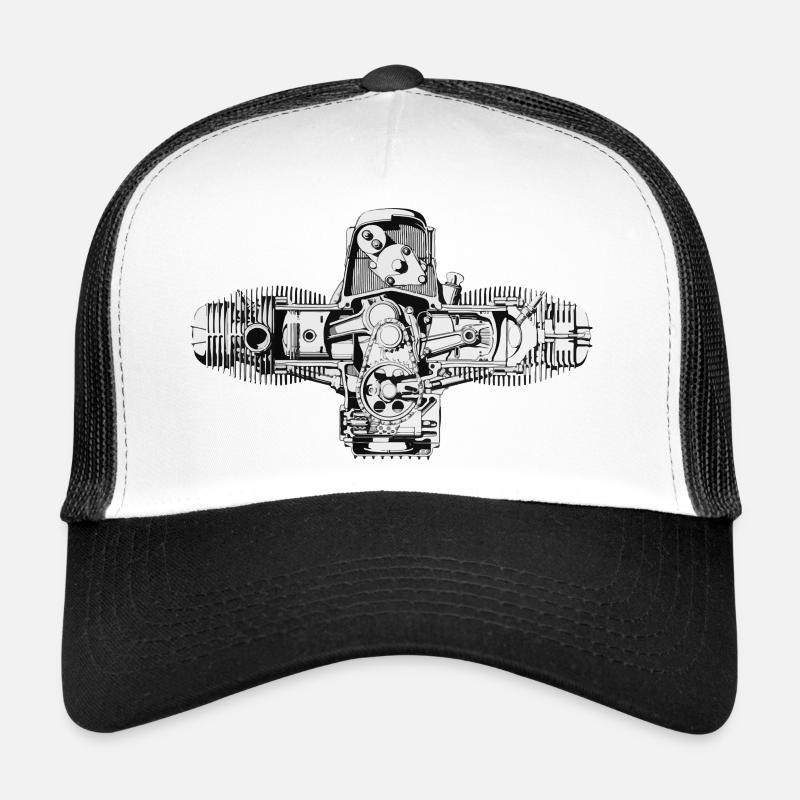 Motor motor boxer flat twin R 45 60 80 90 S 10 9T - Trucker Cap - Weiß/Schwarz