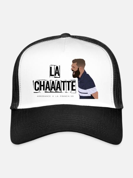 LA CHAAATTE - Casquette trucker  - blanc/noir - Devant