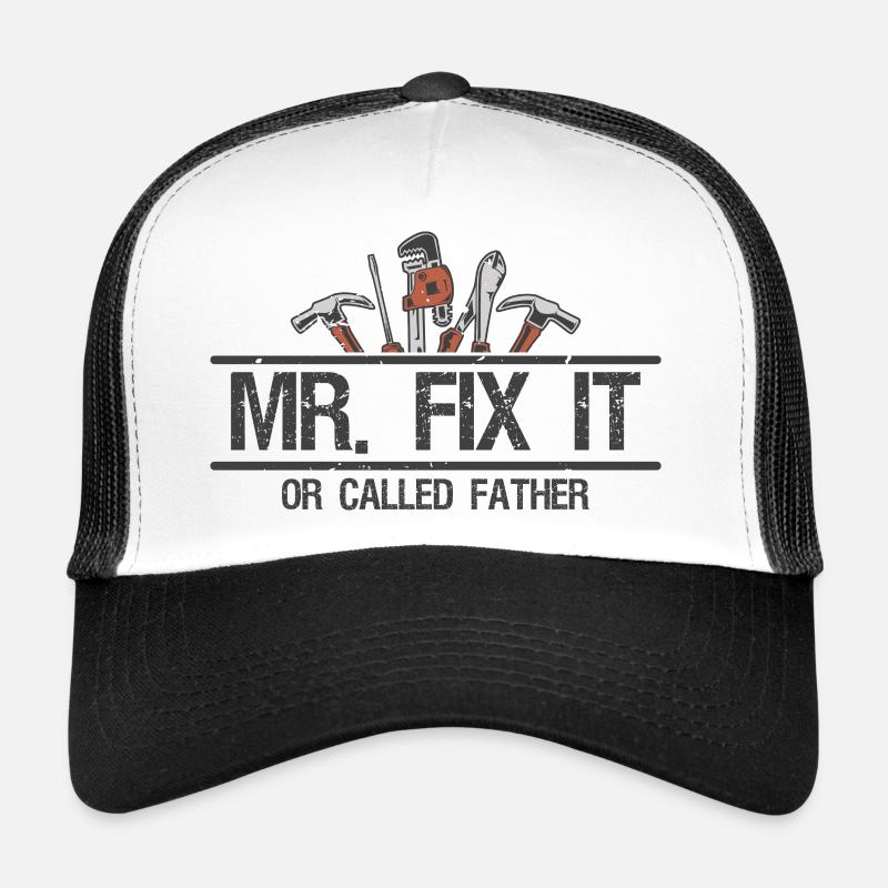 Mr. Fix it - Trucker Cap - Weiß/Schwarz