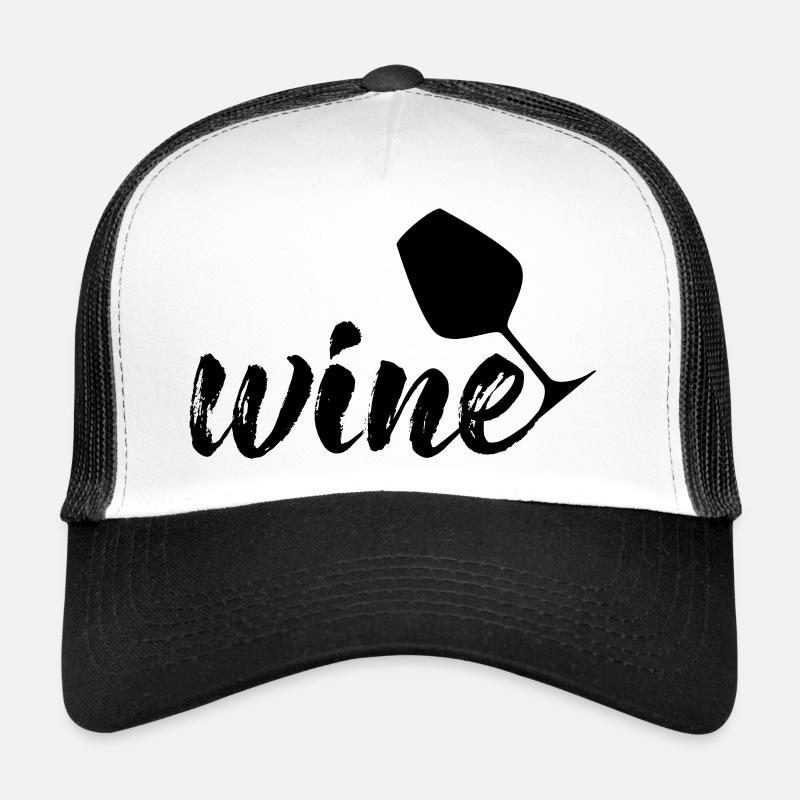 Wein - Trucker Cap - Weiß/Schwarz