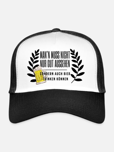 Bier her... - Trucker Cap - Weiß/Schwarz
