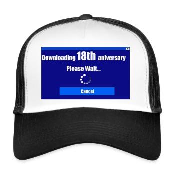 Downloading 18th anniversary - Trucker Cap - white/black - Front