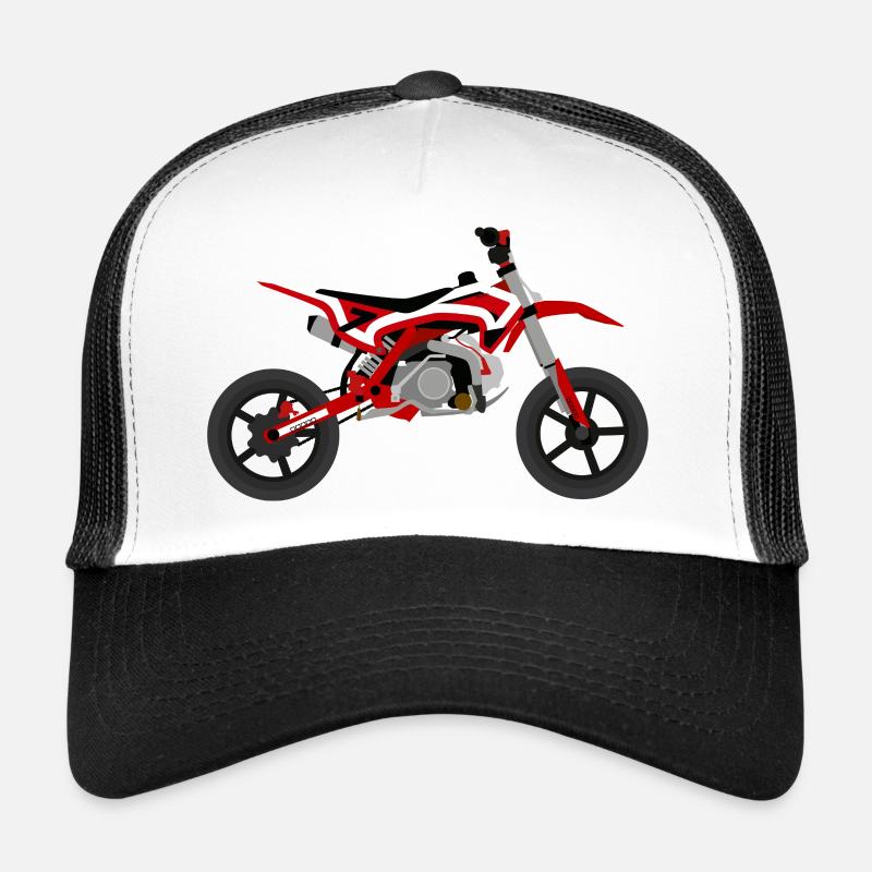 super Moto Rouge Blanc Casquette trucker 