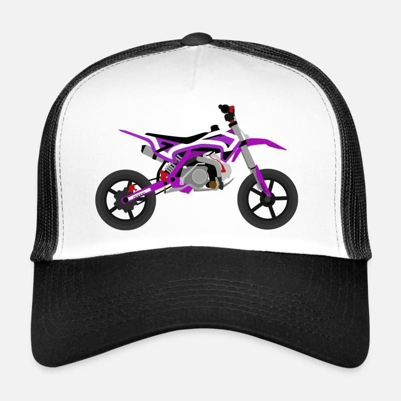 super Moto Violet Blanc Casquette trucker 