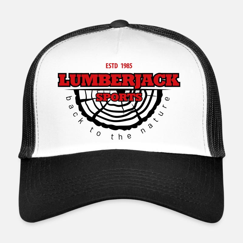 bûcheron sport logo bois Casquette trucker 