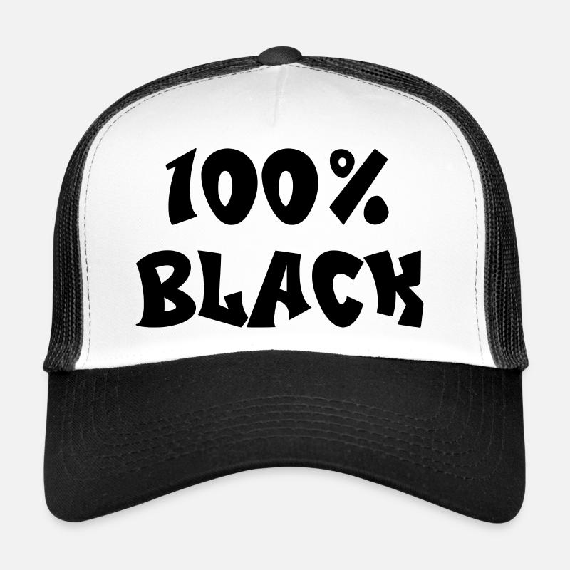 100% black Casquette trucker 