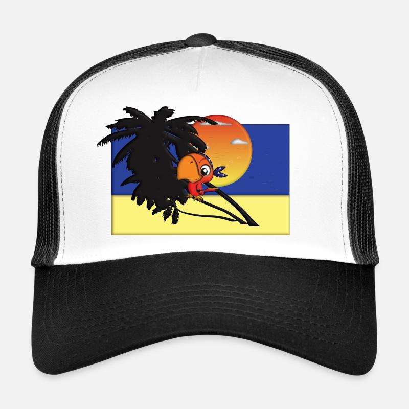 Papagei am Strand Trucker Cap