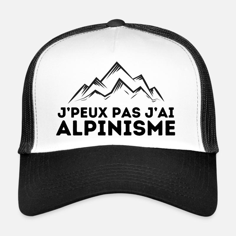 j'peux pas j'ai alpinisme tshirt pull humour - Casquette trucker  - blanc/noir