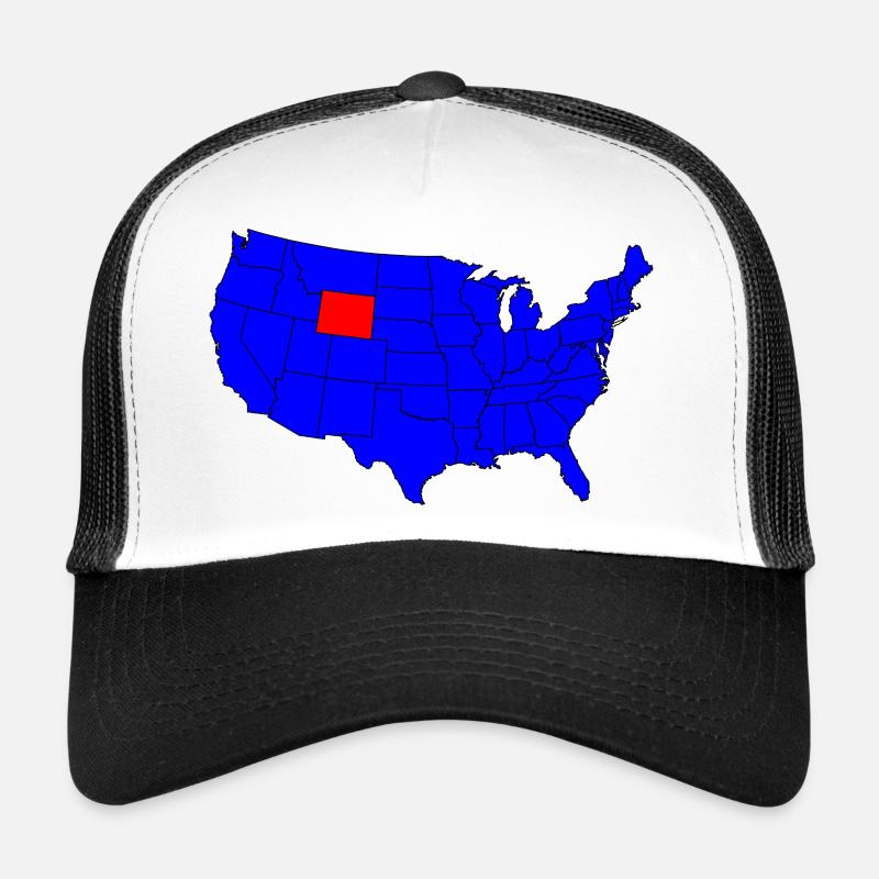 État du Wyoming Emplacement Casquette trucker 