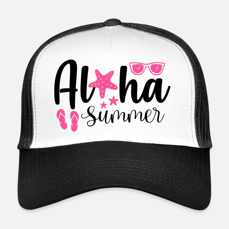 Aloha Été - Casquette trucker  - blanc/noir