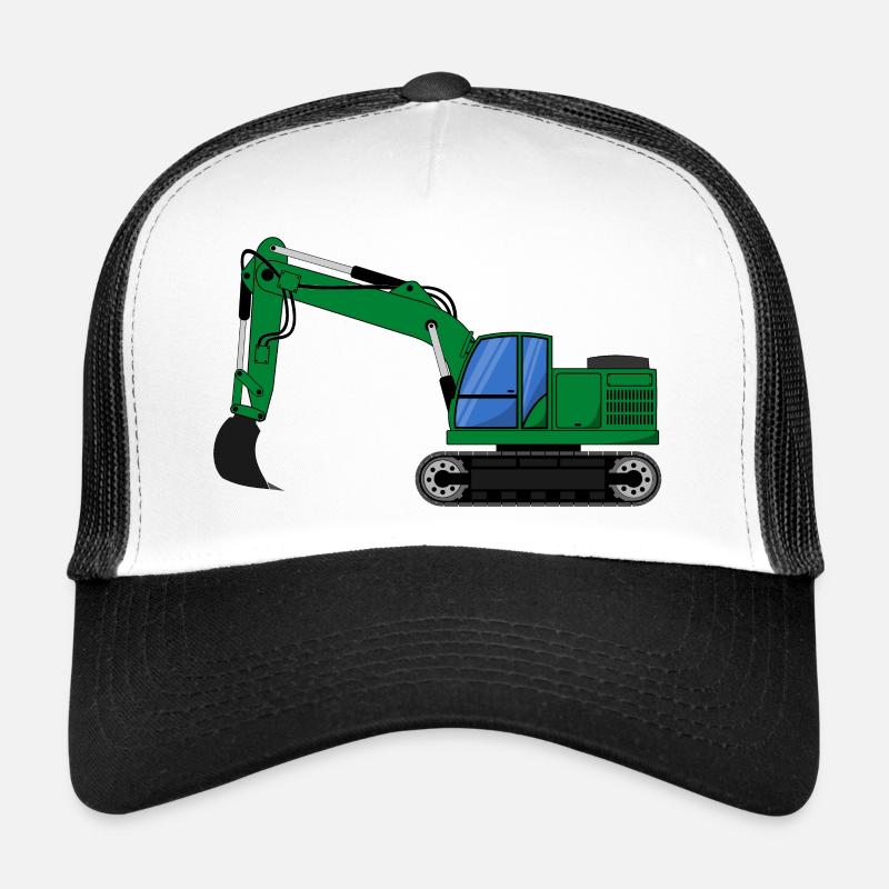 Bagger Baggerfahrzeug grün Trucker Cap