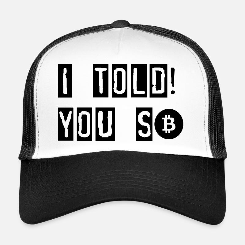 Bitcoin Trading Crypto Aktien - Trucker Cap - Weiß/Schwarz